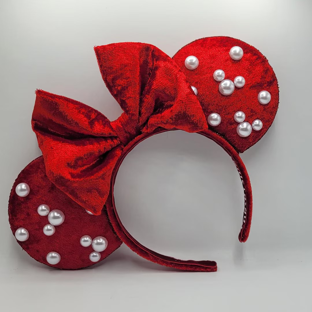 Red Velvet & Pearl's Hidden Mickey Christmas Holiday Mouse Ears !!! | Etsy (US)