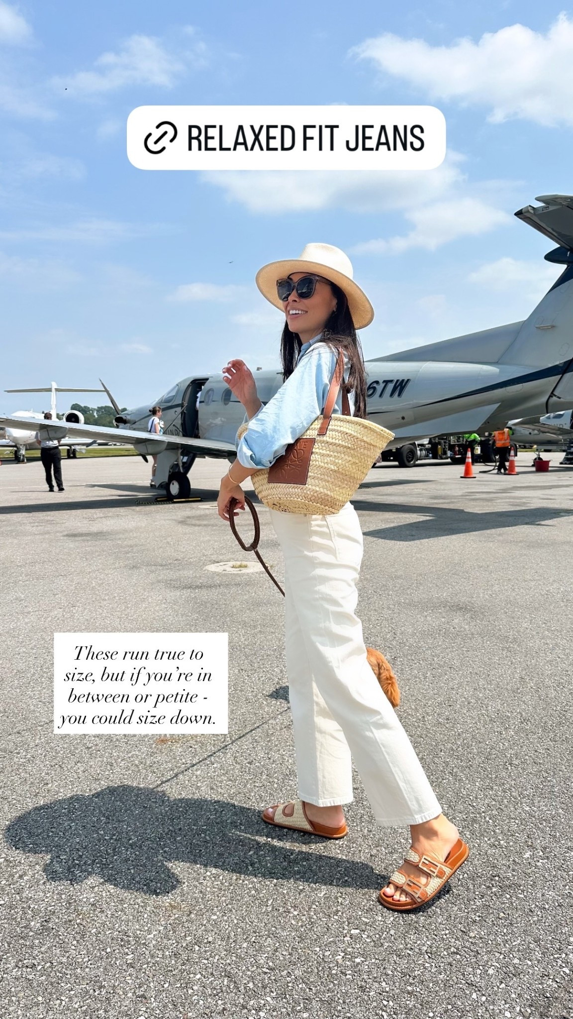 These run true to size, but if you’re in between or petite - you could size down. Ivory jeans, cream denim, travel outfit, Nantucket outfit. 

#LTKTravel #LTKSeasonal #LTKootd