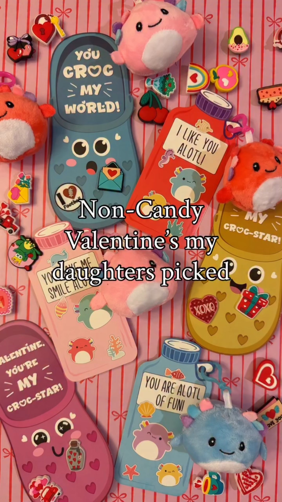 The class Valentines that my 4 and 8 year old daughters chose. And we don’t even own a pair of crocs 🤣 Comment NEED for the link + a link to 60+ more non-candy class valentines 🫶🏻

#valentinesinspo #classvalentines #valentinesforkids #amazonmusthaves #vdayideas