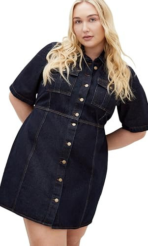 City Chic Women's Plus Size Dress-Liv, Denim Dark | Amazon (US)