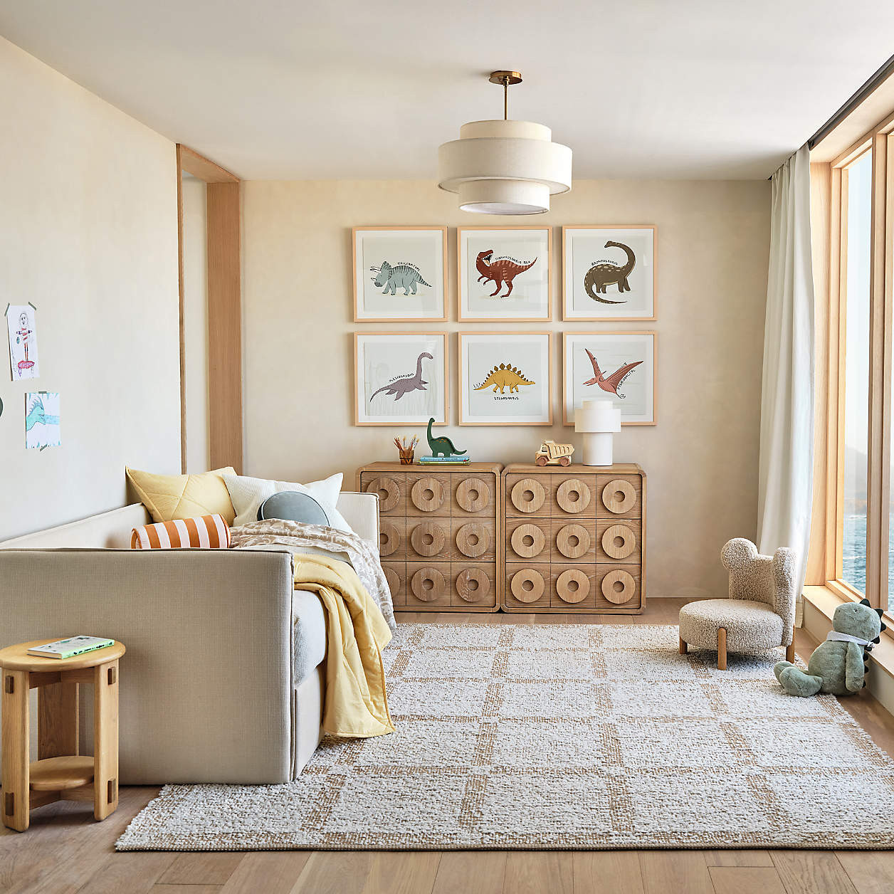 Noa Cream Kids Twin Daybed with Storage and Trundle Bed + Reviews | Crate & Kids | Crate & Barrel