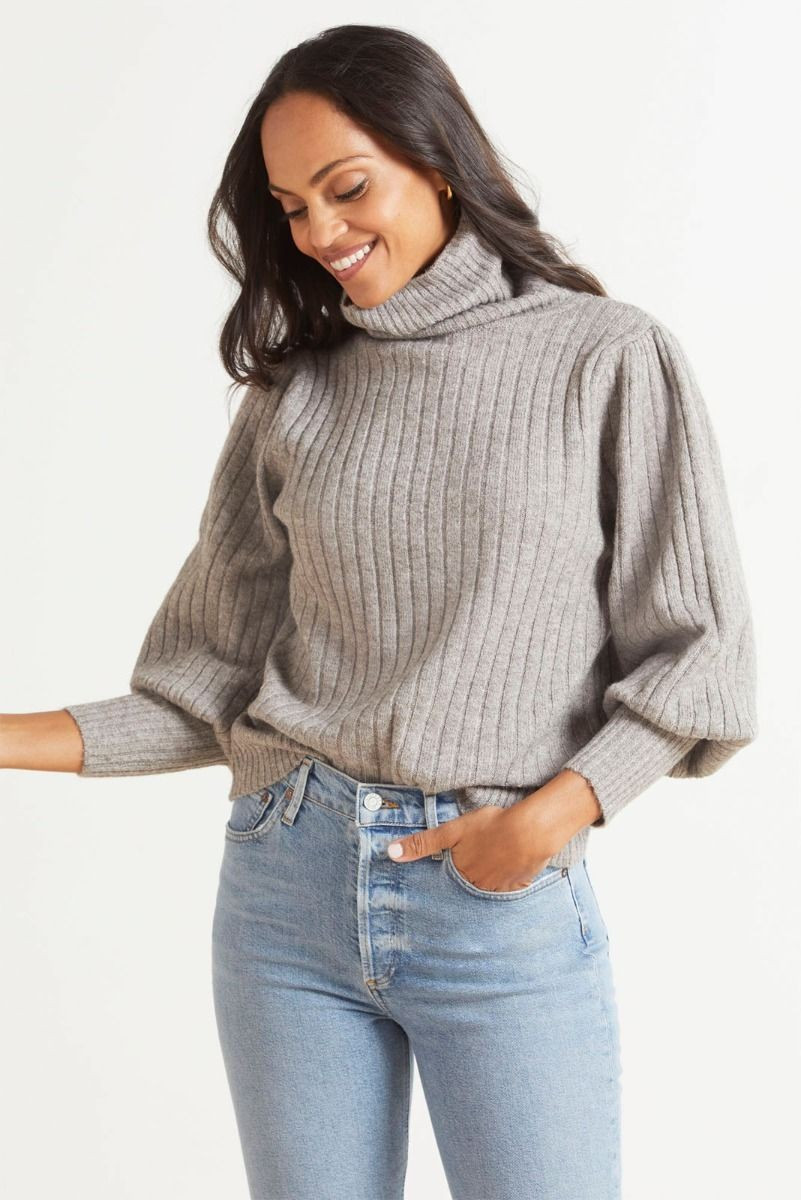 JAMISON Kenzie Balloon Turtleneck Pullover | EVEREVE | Evereve