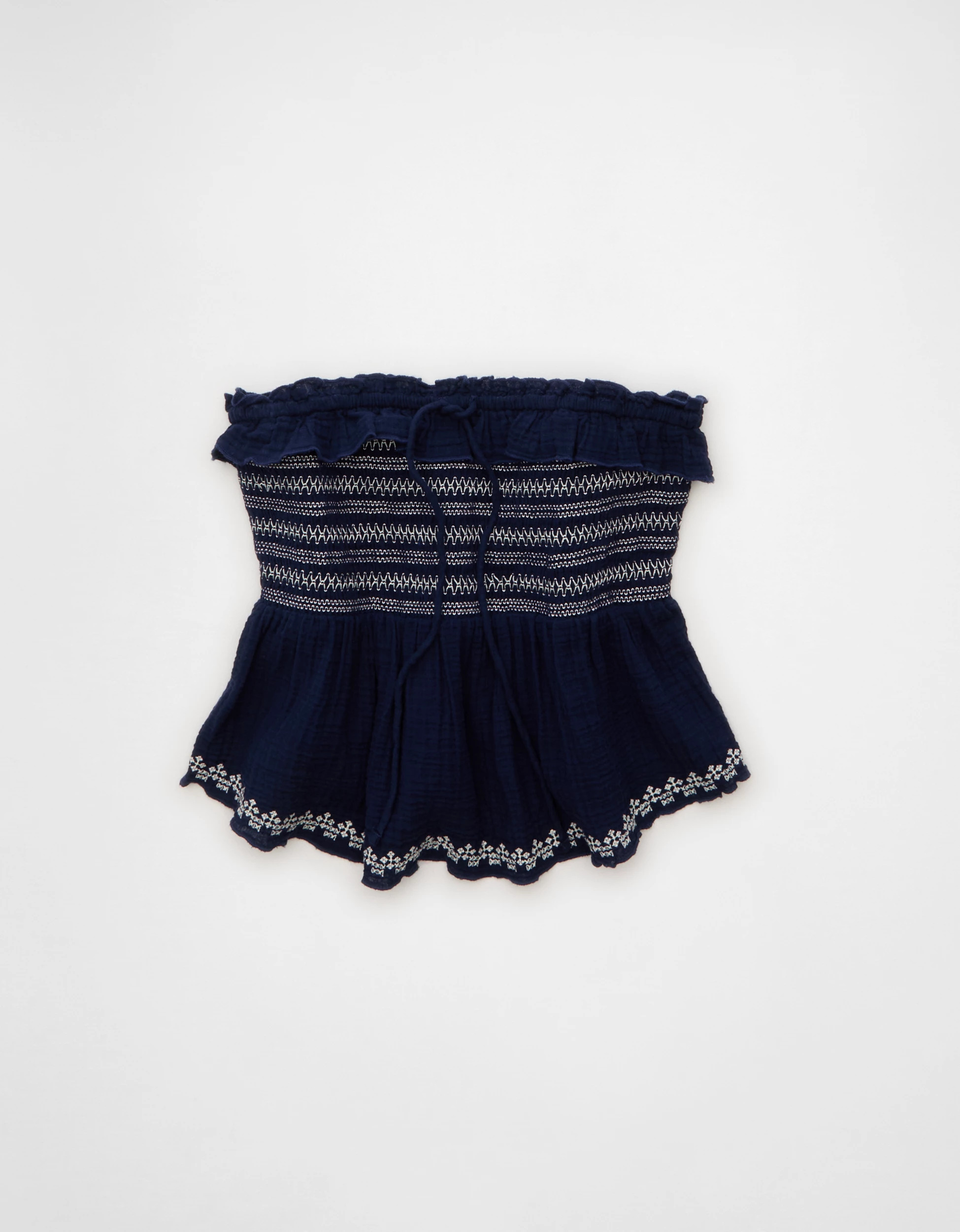 AE Tie-Front Smocked Tube Top | American Eagle Outfitters (US & CA)