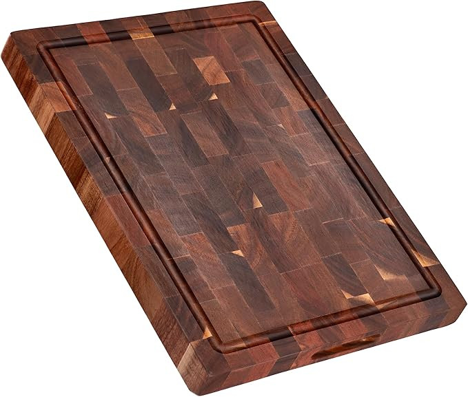 End Grain Butcher Block Cutting Board [1.5" Thick]. Made of Acacia Wood and Conditioned with Bees... | Amazon (US)