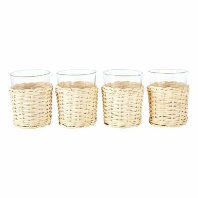 Amanda Lindroth Rattan Wrapped Tumblers | Monkee's of Mount Pleasant