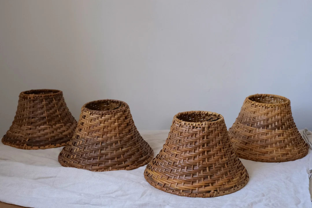 Vintage Rattan Light Shade, Vintage Wicker Shade, Midcentury Shade, Sconce Shade | Etsy (UK)