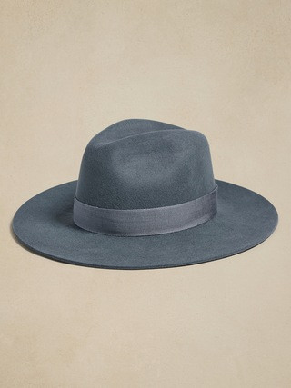 Slate Blue Handfold Fedora | Hampui | Banana Republic (US)