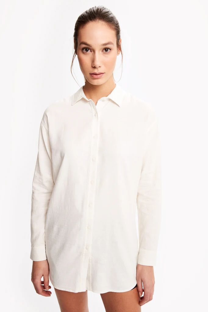 LYRA BUTTON DOWN LINEN SHIRT | Lole