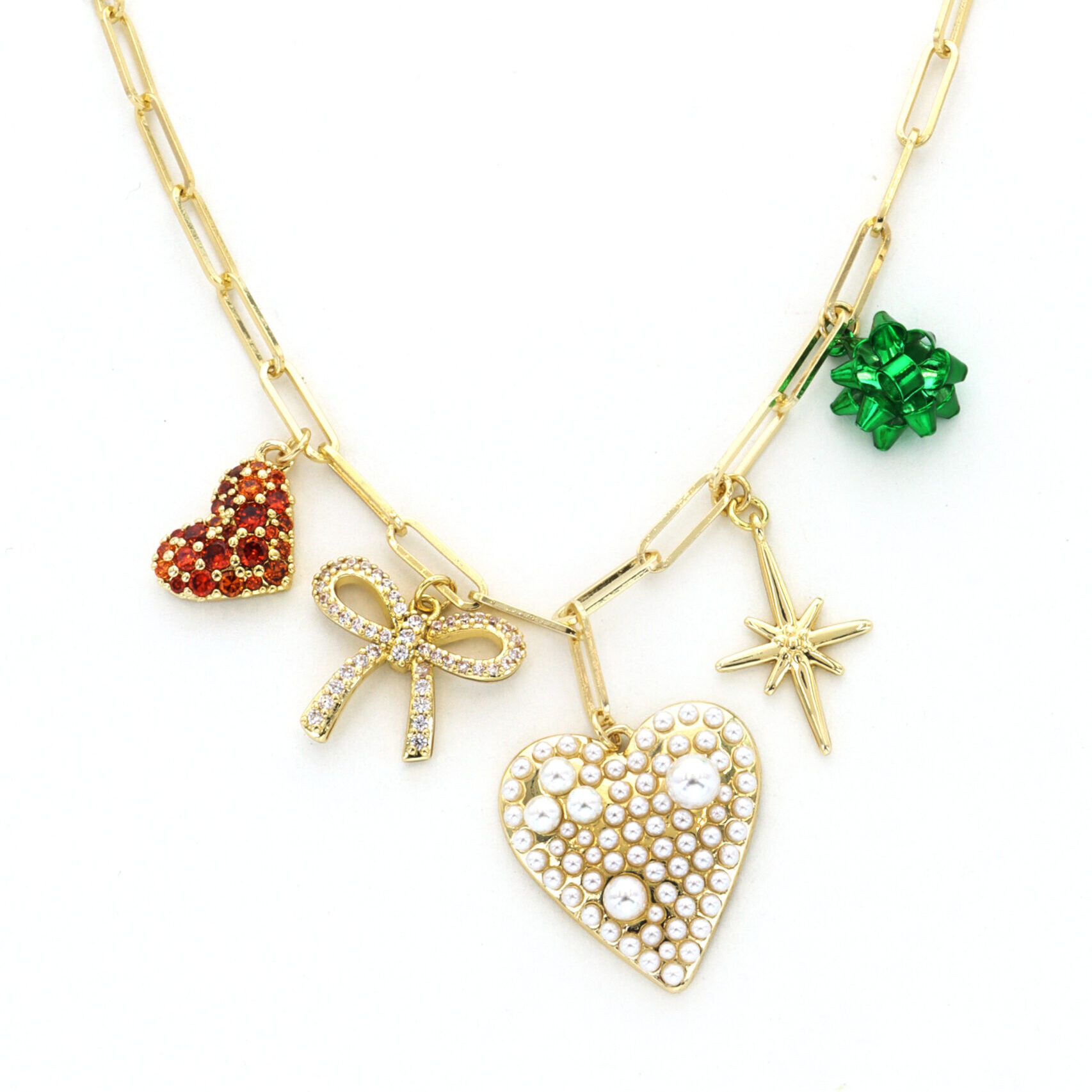 HOLIDAY HEART CHARM NECKLACE | Panacea