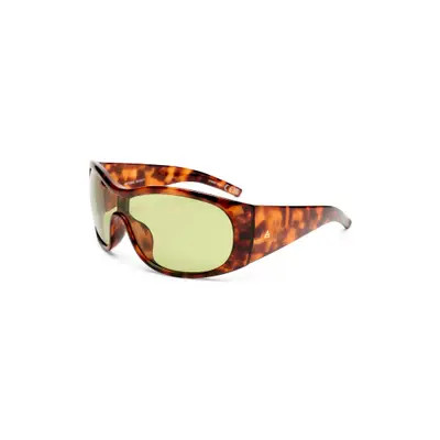 AIRE Gender Inclusive Artemis 155mm Shield Sunglasses in Dark Tort/moss Tint at Nordstrom | Nordstrom