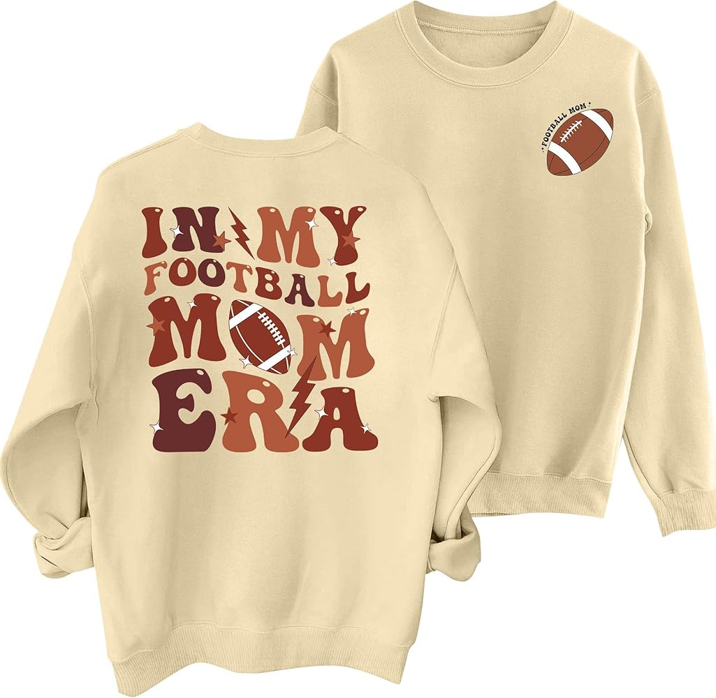Football Mom Sweatshirts for Women: In My Football Mom Era Shirt Football Pullover Tops Game Day ... | Amazon (US)