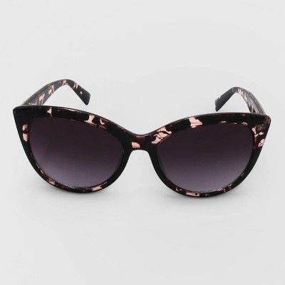 Women&#39;s Animal Print Cateye Plastic Sunglasses - A New Day&#8482; Pink | Target