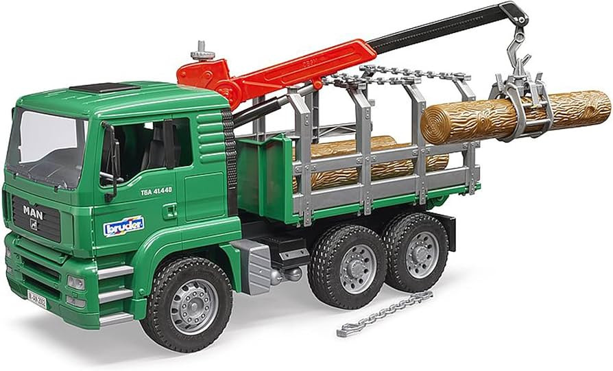 Bruder Toys - Forestry MAN Timber Truck with Fully Functioning Loading Crane, Tilting Loading Bed... | Amazon (US)