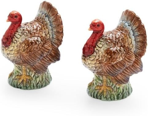 Spode 3.5" Turkey-Shaped Salt and Pepper Shakers - Dolomite Ceramic Farmhouse Décor for Formal D... | Amazon (US)