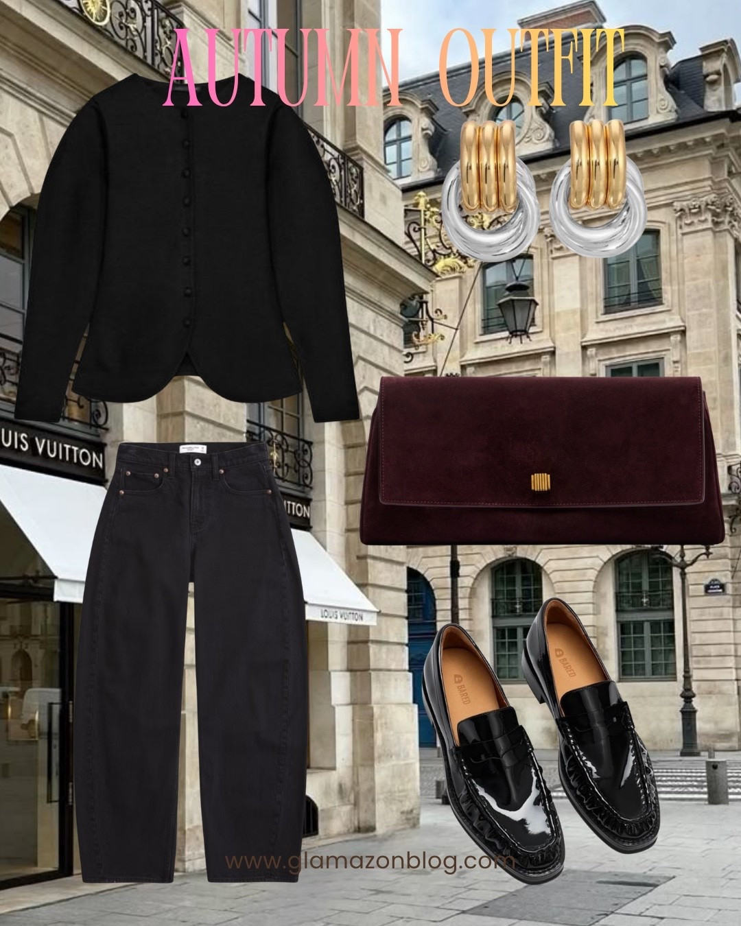 Balloon jeans, chic blazer, suede clutch, patent loafers, heaven mayhem earrings

#LTKuk #LTKautumn #LTKFashionMonth