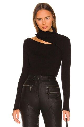 L'AGENCE Everlee Cutout Sweater in Black from Revolve.com | Revolve Clothing (Global)