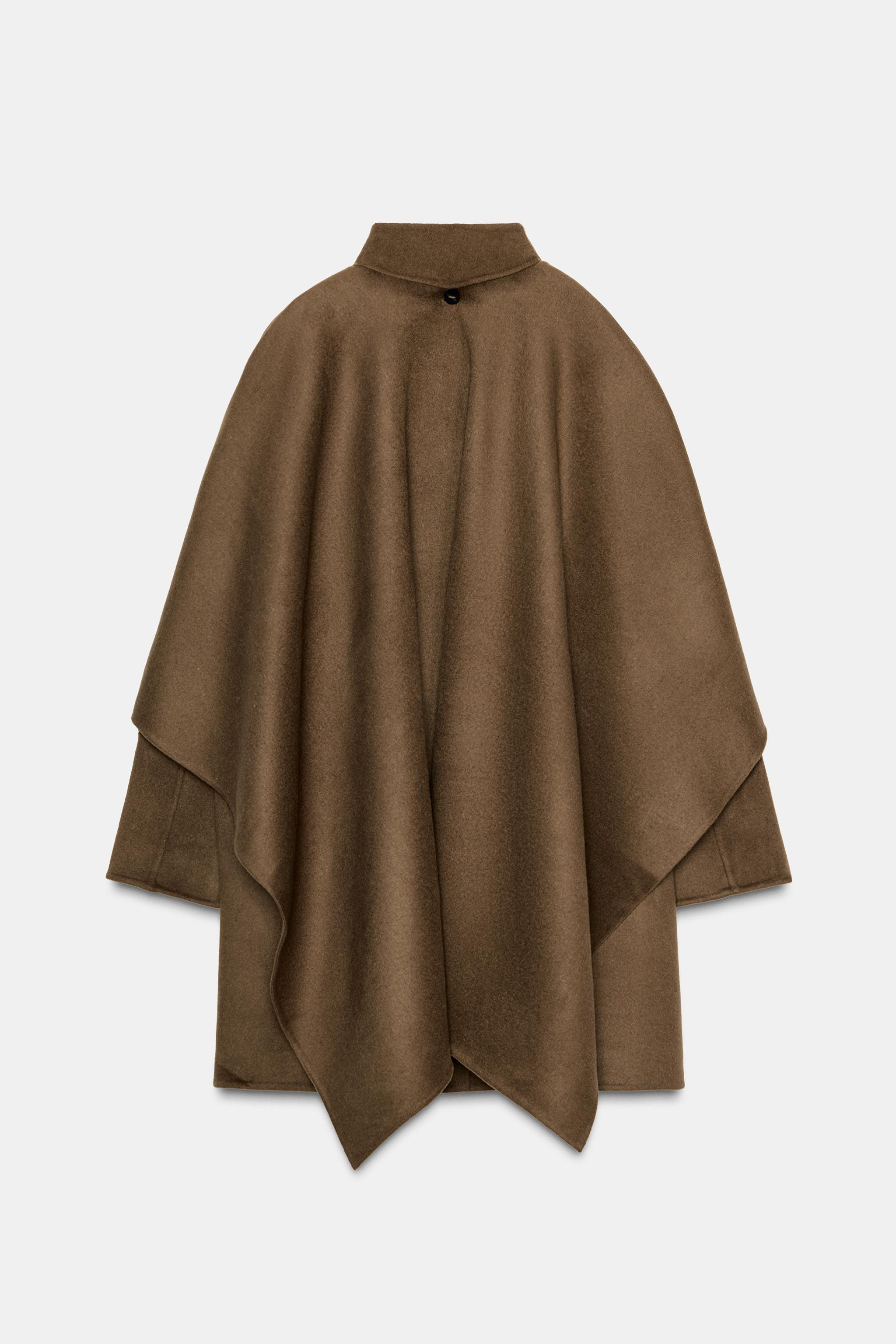 ZW COLLECTION WOOL BLEND CAPE COAT | Zara US