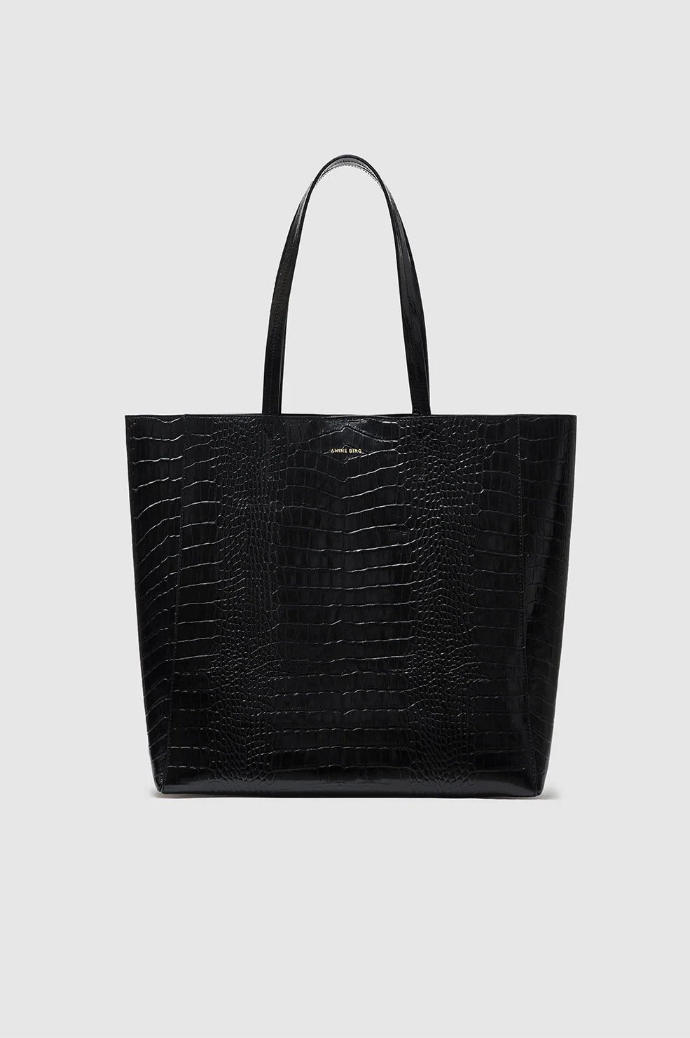ANINE BING Elly Tote in Black Embossed | Anine Bing