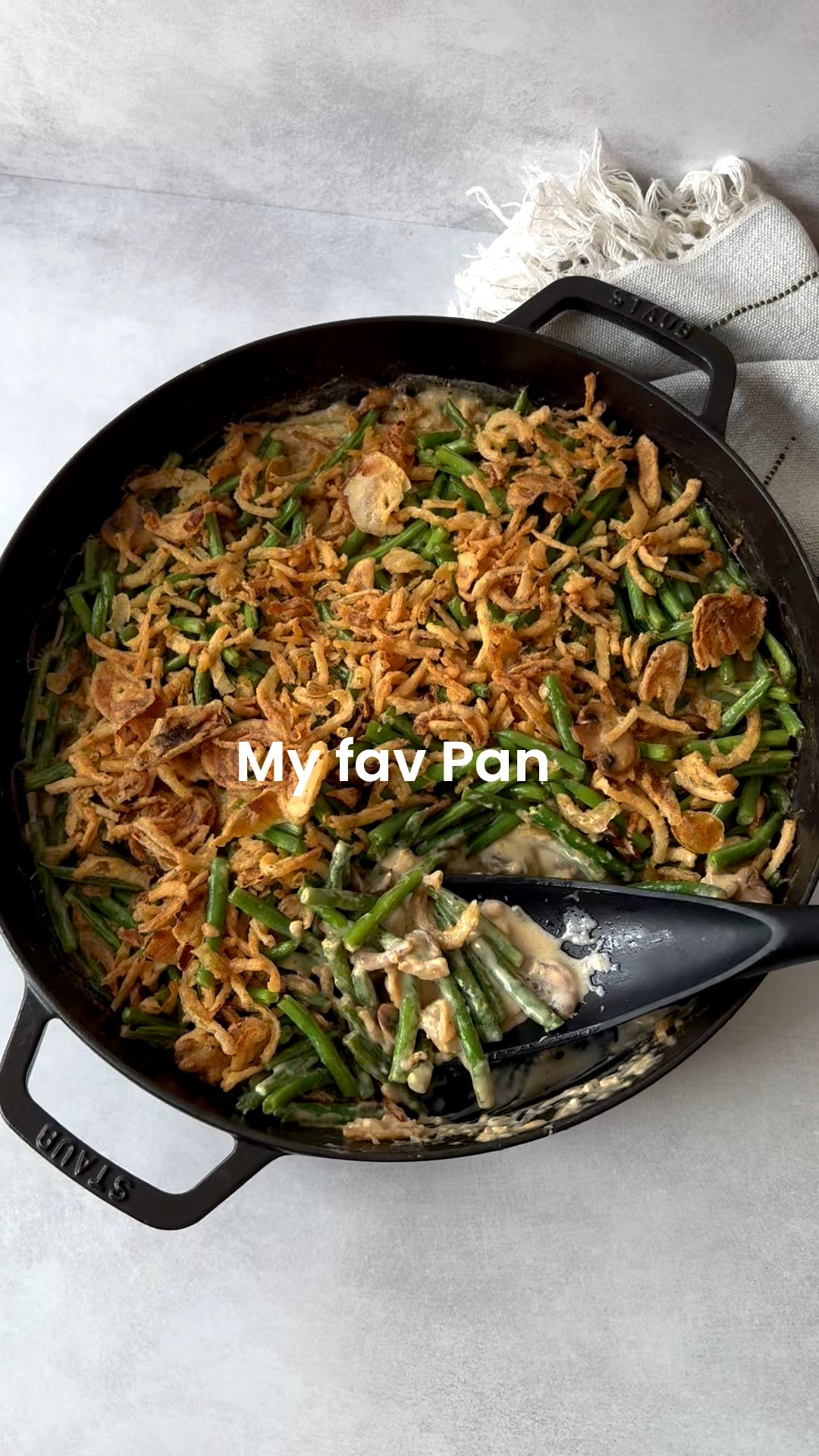 Holiday classic made better 🥘✨ This green bean casserole is creamy, crispy, and SO easy. Linked my everyday Staub pan + favorite serving spoon — I use both nonstop this time of year!

#LTKhome #LTKSeasonal #LTKrecipe #thanksgivingrecipes #holidaycooking #kitchenfavorites #comfortfood #easyentertaining

Want Recipe? Google "better from scratch green bean casserole"