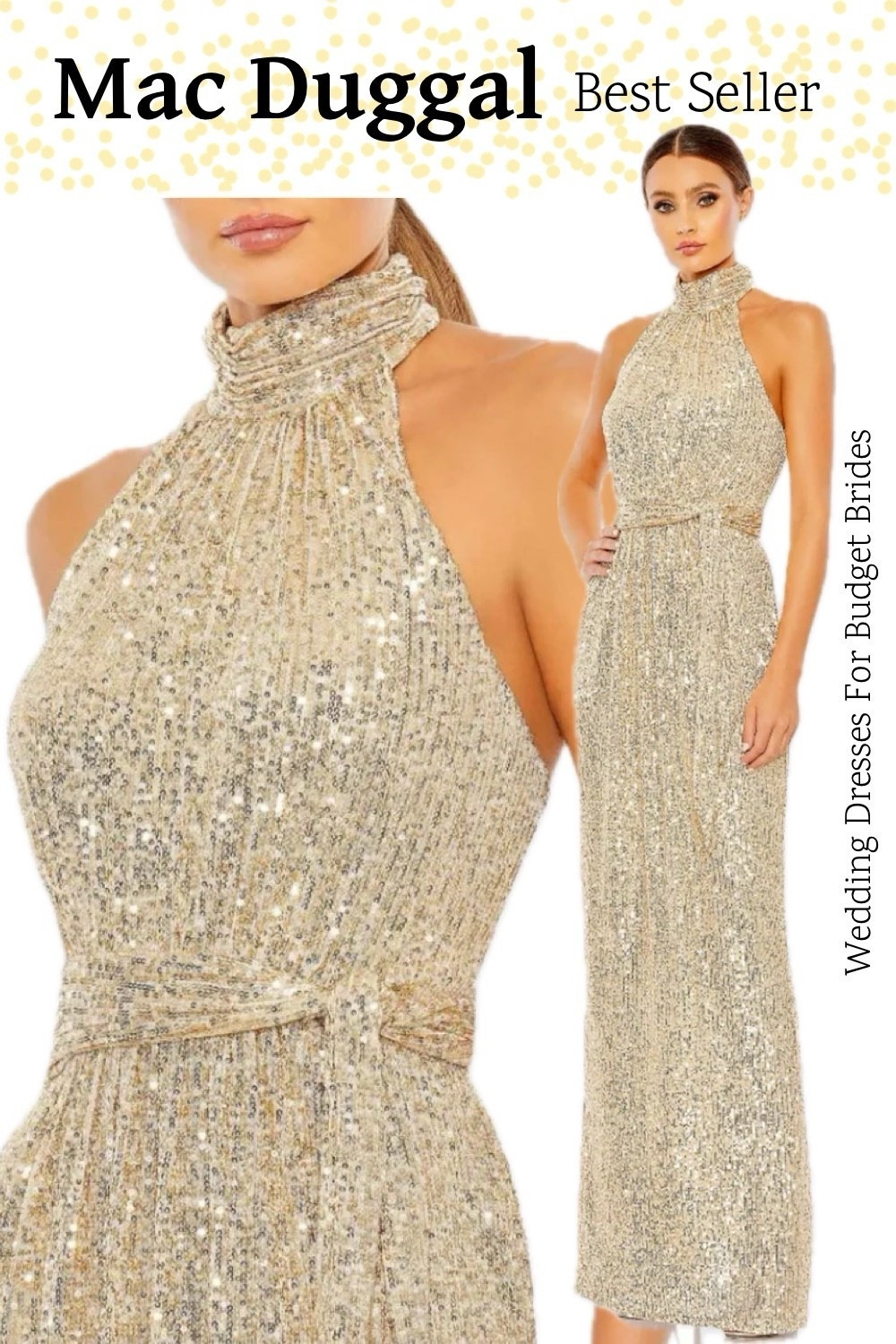 Best selling gold wedding guest gown for a spring summer formal wedding. At Mac Duggal.

Special occasion dress, prom dress, wedding guest dress, formal dress, gold full length dress, bridesmaid dress, bridal party dress, Mac Duggal dress. 

#LTKWedding #LTKSeasonal