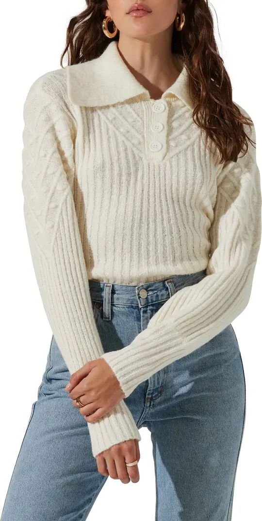 ASTR the Label Button Polo Sweater | Nordstrom | Nordstrom