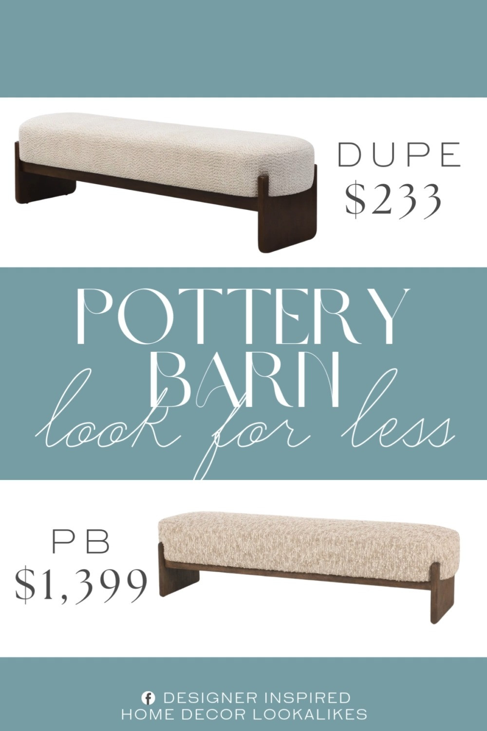 Inspired by Pottery Barn Upholstered Accent Bench. Living Room Bench Seating. Entryway Ottoman Bench. Boucle Upholstered Bench. Minimalist Upholstered Bench. Rectangular Upholstered Bench. 

Home more affordable option find copy cat similar look for less budget friendly affordable cheap cheaper beautiful pretty. Clearance sale coupon code discount code promo code luxury lookalike look a like Inspo inspiration inspired by idea ideas Love like these? I share multiple every day in my FB group.
#potterybarninspired #accentbench #upholsteredbench #bouclebench #modernaccent #entrywaybench #furniturefinds #entrywayinspo 

 #LTKHome