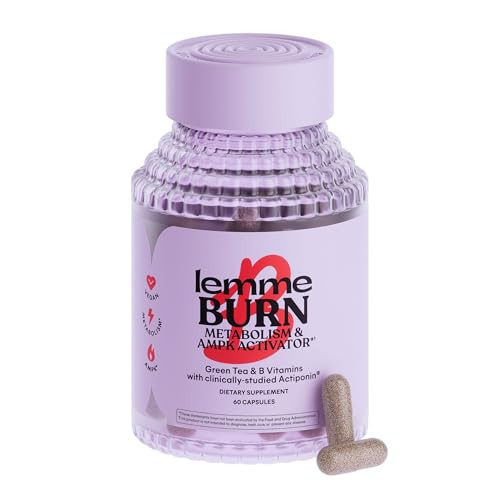 Lemme Burn - Metabolism, Belly Fat Burning + AMPK Activating Supplement for Men & Women w/Clinically Studied Actiponin Gynostemma, Green Tea Extract, Vitamins B6 & B12 - Gluten Free, 60 Count | Amazon (US)