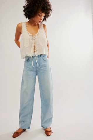 FRAME Long Barrel Jeans | Free People (Global - UK&FR Excluded)