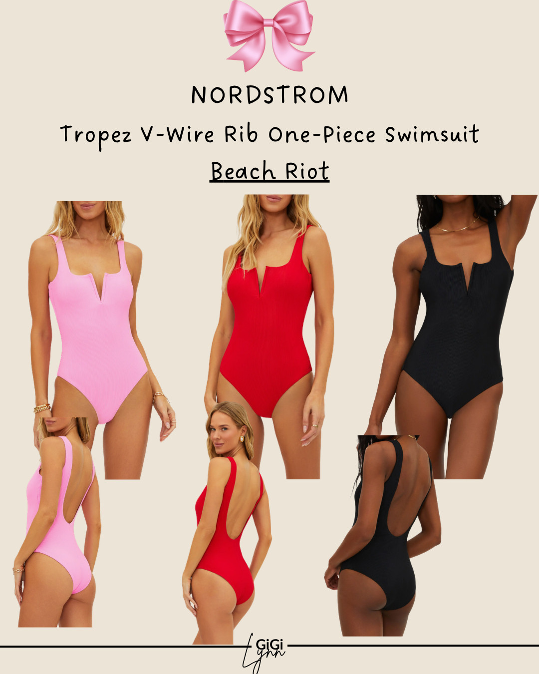 The Tropez V-Wire Rib One-Piece Swimsuit by Beach Riot (Nordstrom) is the perfect combination of flattering, modern, and elevated swim style. This ribbed one-piece swimsuit features a V-wire neckline that enhances your shape while giving it a chic, designer-inspired look.

The ribbed texture adds dimension and a high-end feel, while the structured yet comfortable fit provides support and confidence in all the right places. Available in red, black, and prism pink, you can choose between a bold statement color or a classic neutral.

This suit is perfect for pool days, beach vacations, resort wear, and summer getaways, and it can easily double as a bodysuit styled with denim shorts, linen pants, or a flowy skirt.

✨ Why this swimsuit is trending:
• Flattering V-wire neckline design
• Textured ribbed fabric
• Supportive, sculpting fit
• Available in red, black, and prism pink
• Doubles as a bodysuit for styling

If you love elevated swimwear, flattering silhouettes, and versatile vacation pieces, this Beach Riot swimsuit is a must-have.

#ltkstyle #ltkswim #beachriot #onepieceswimsuit #ribbedswim #swimstyle #vacationoutfit #resortwear #summerstyle #nordstromstyle #midweststyle #over40style #ltkfinds

 

 #LTKSeasonal #LTKSwim #LTKTravel