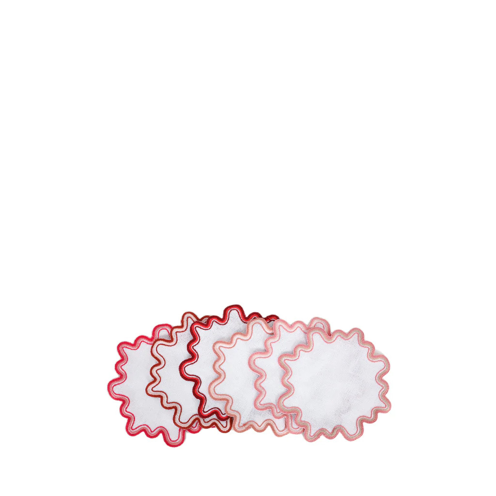 Set of 6 Wave Coasters | Blue Print