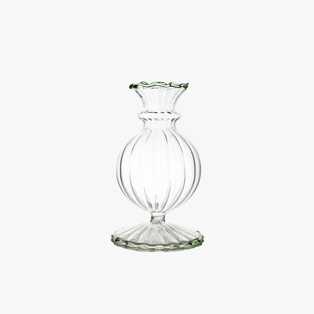 Aimee Green Trim Bud Vase | Dear Keaton