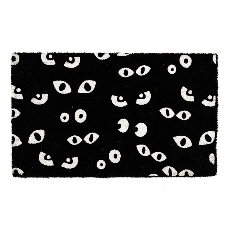 Glow in the Dark Eyes Coir Mat, 18x30 | At Home