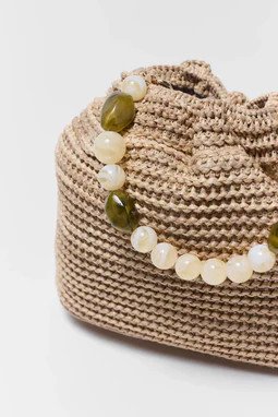 Tan Woven Bucket Bag | Avara