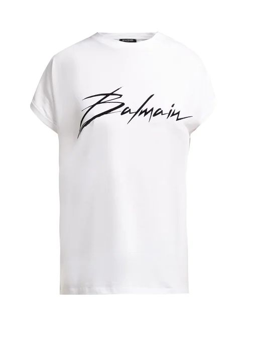 Logo cotton T-shirt | Balmain | Matches (US)