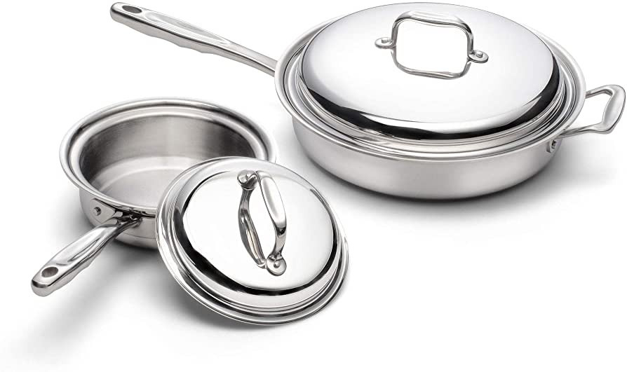 360 Stainless Steel Cookware Set (4 Piece Set), Handcrafted in the USA, Induction Cookware, Water... | Amazon (US)