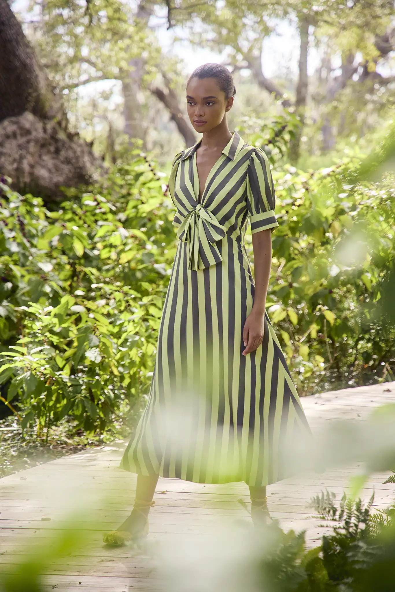 Iris Dress | Tie Front Midi Dress | Hunter Bell | Hunter Bell
