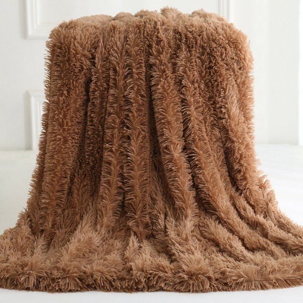 ANMINY Faux Fur Blanket Soft Warm Reversible Fluffy Bed Sofa Couch Throw Twin Shaggy Blanket - Wa... | Walmart (US)