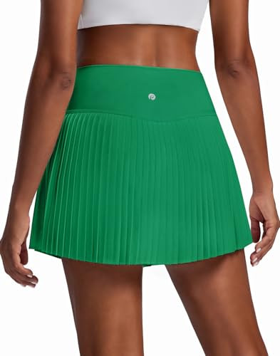 PINSPARK 15" High Waist Pleated Tennis Skirts for Women with Shorts Mini Athletic Workout Golf Sk... | Amazon (US)