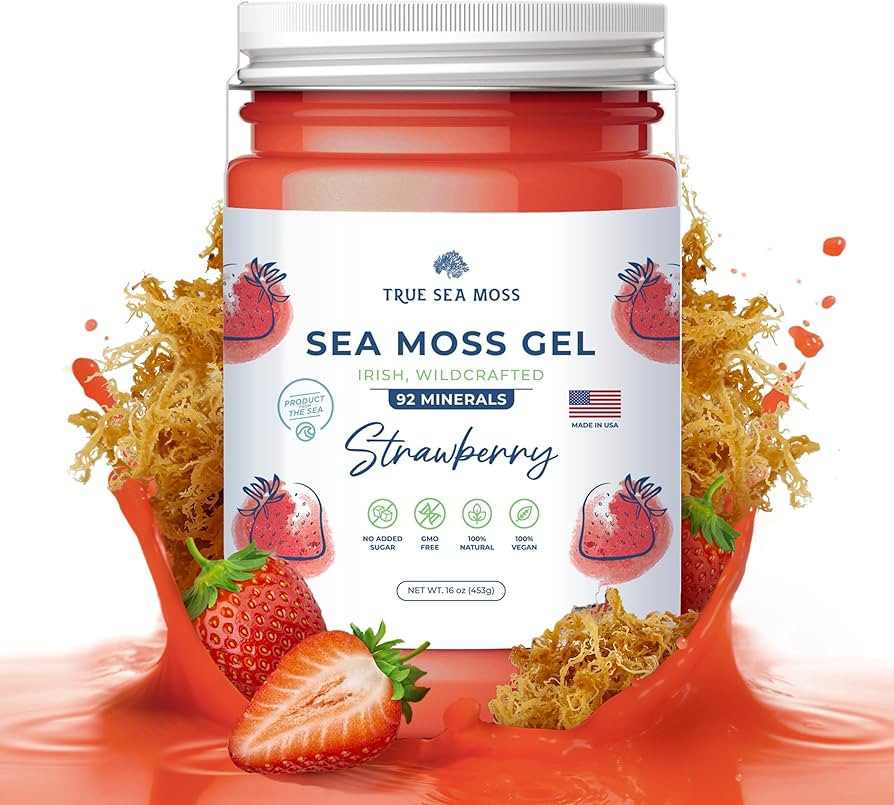 TrueSeaMoss Wildcrafted Irish Sea Moss Gel - Made with Dried Seaweed - Seamoss, Vegan-Friendly, A... | Amazon (US)