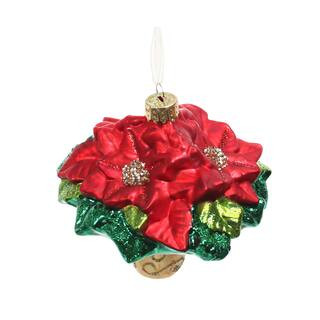 4" Poinsettia Glass Ornament by Ashland® | Michaels Stores