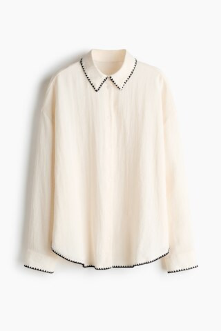 H & M - Oversized Beach Shirt - Cream | H&M (US + CA)