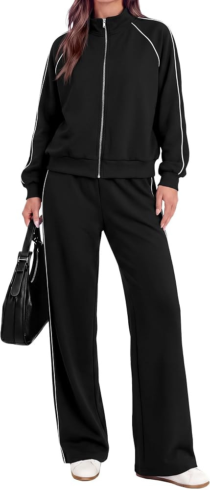 PRETTYGARDEN Women's 2 Piece Sweat Set Casual Fall Outfits | Amazon (US)