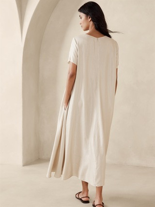 Aurelia Linen-Blend Maxi Dress | Banana Republic (US)