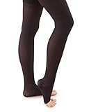 GABRIALLA Microfiber Compression Stockings - 25-35 mmHg, Thigh High, Open Toe, Black, 2XL | Amazon (US)