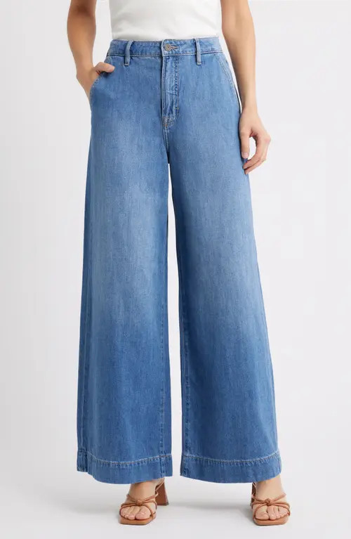 HIDDEN JEANS High Waist Super Wide Leg Jeans in Medium Wash at Nordstrom, Size 26 | Nordstrom