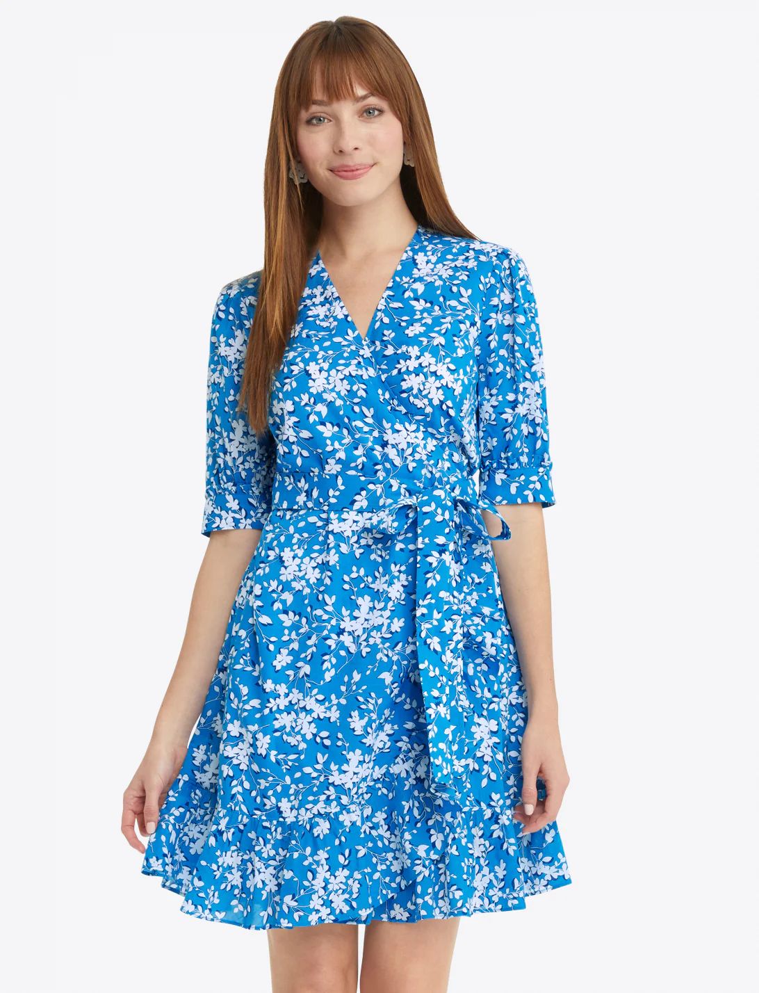 Wynonna Wrap Dress in Bluebell Shadow Floral | Draper James (US)
