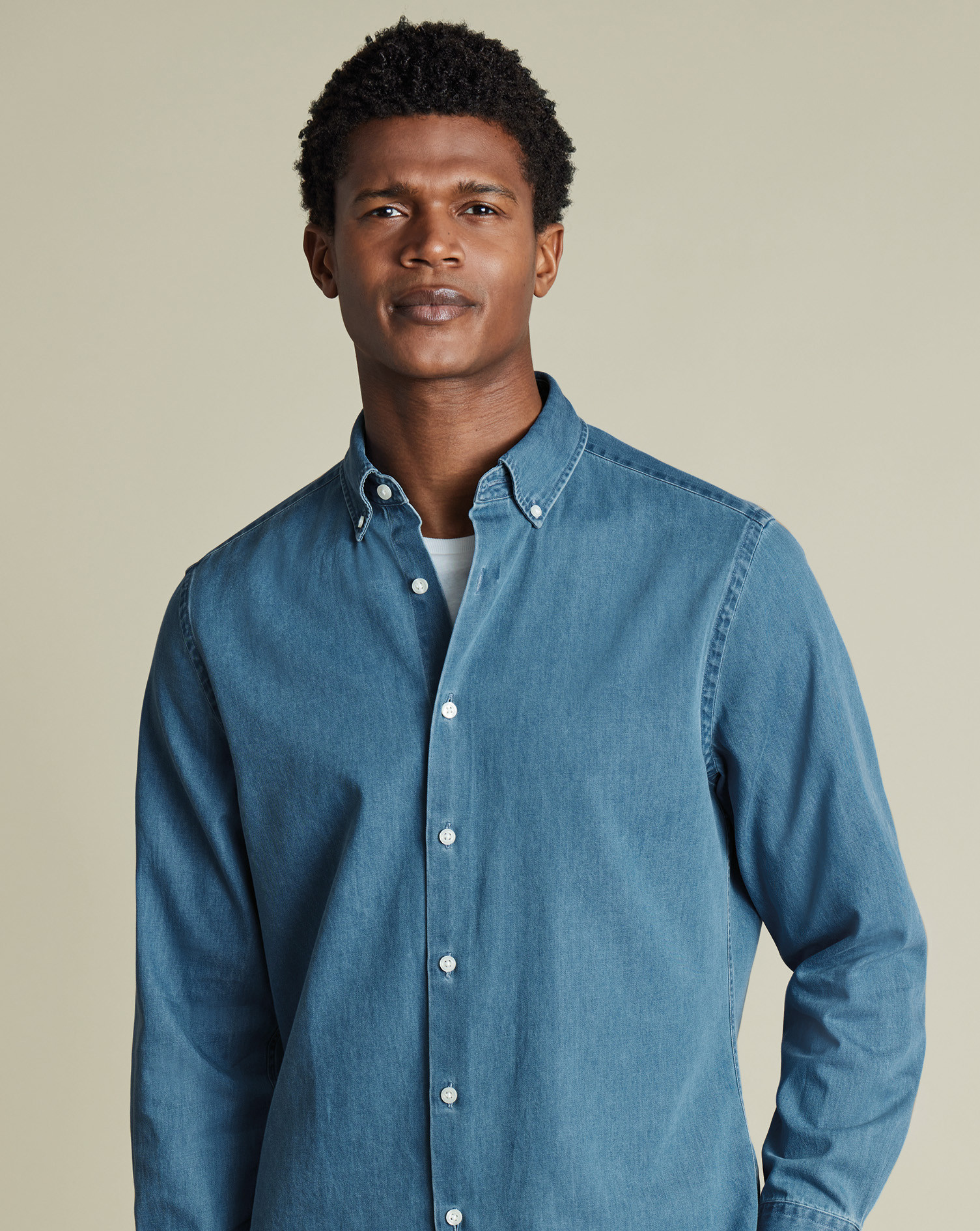 Denim Shirt - Ocean Blue | Charles Tyrwhitt
