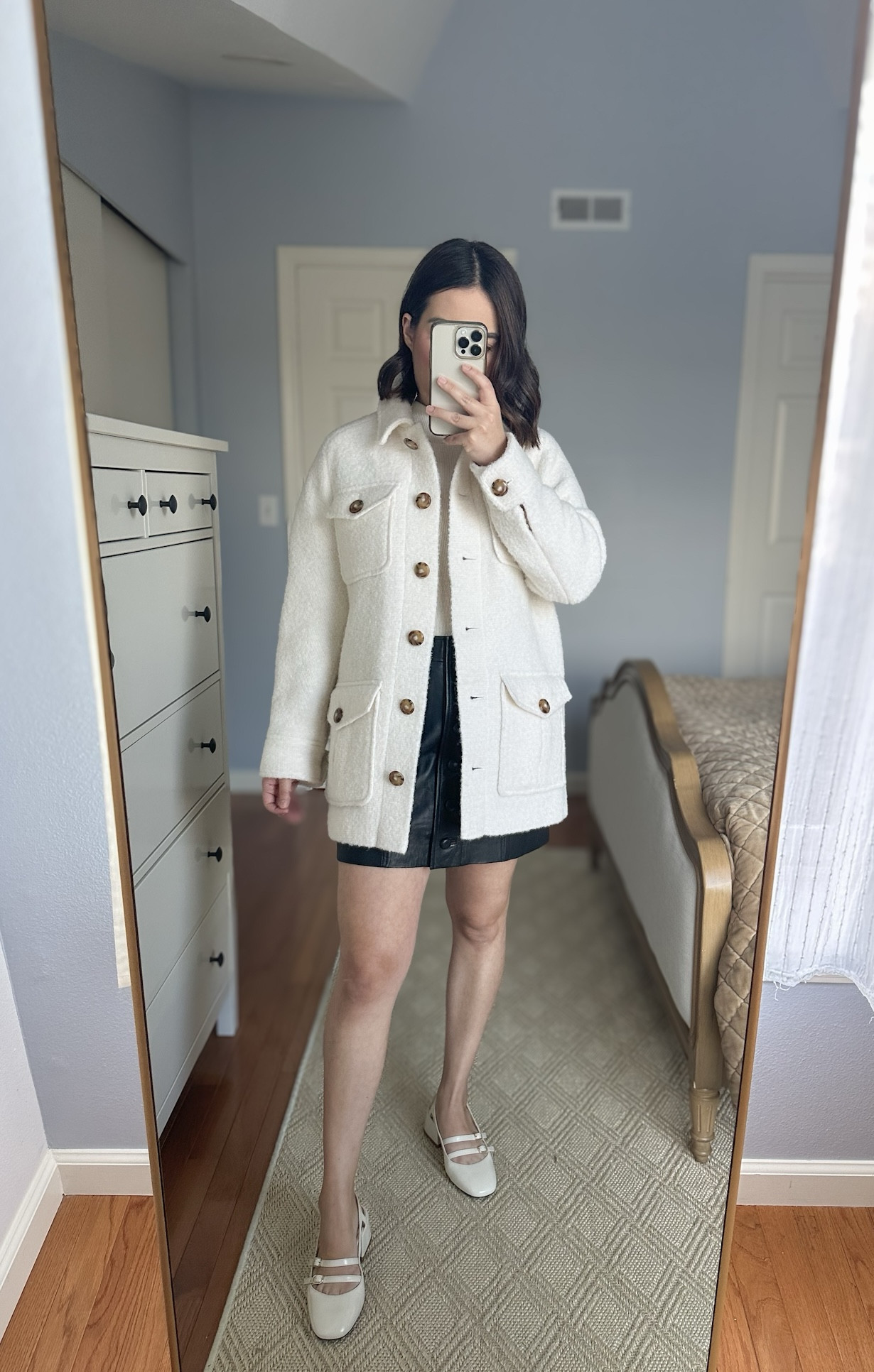 My latest purchases 🤍
Coat runs large wearing size 34/2US, skirt is 38/6US. Shoes I size up from usual 36 to 37. 

#sezane

#LTKSpringSale #LTKstyletip #LTKU
