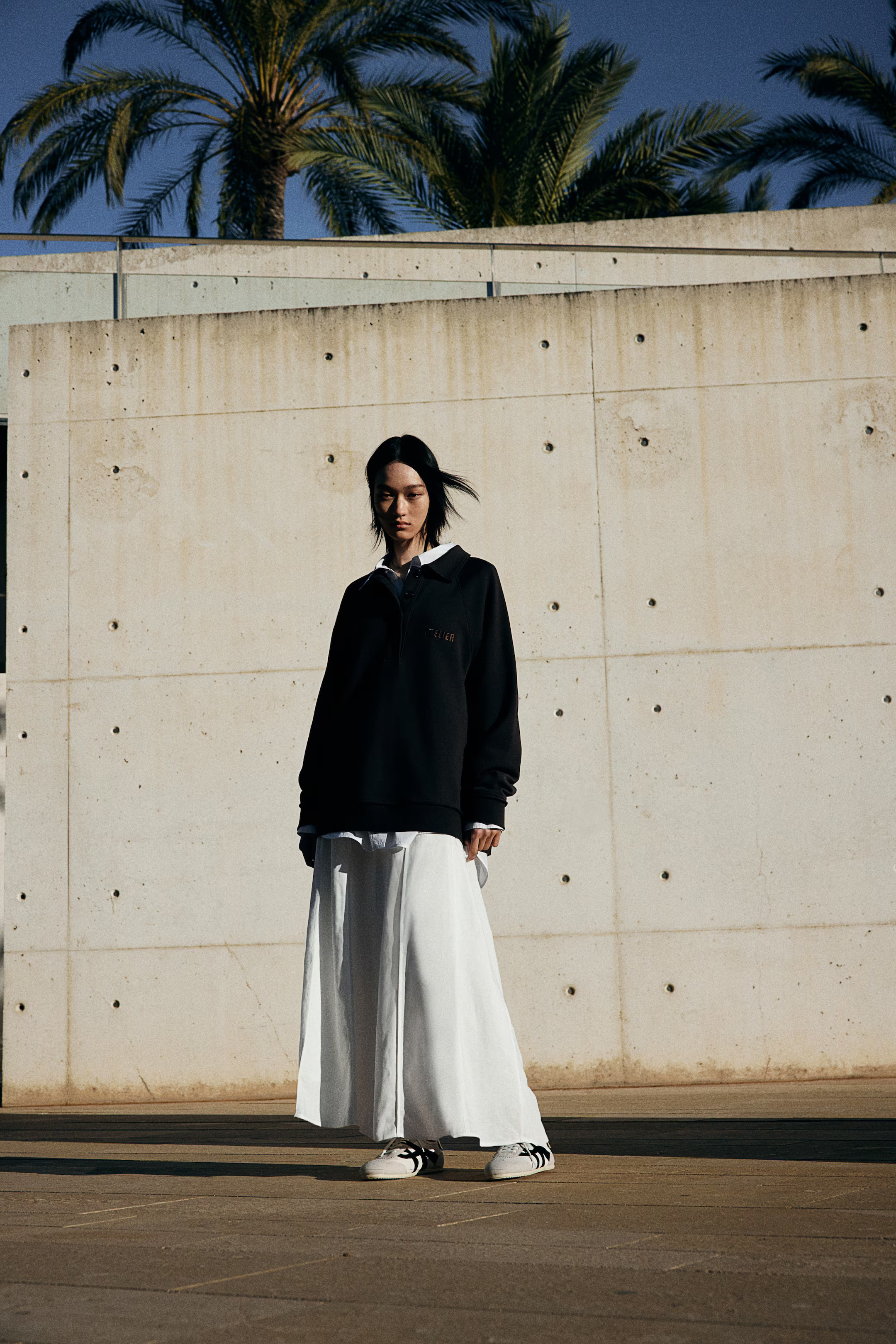 Flared Linen-Blend Skirt | H&M (US + CA)