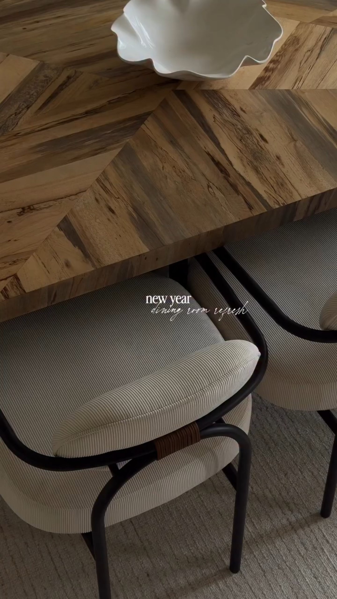 the new year calls for a neutral home reset + I have been loving the calmness these dining chairs bring to our space! 🤍

the perfect mix of modern + luxe! Comment “chair” and I will send you the link to the comfiest Arches Dining Chair 🫶🏼 @denver_modern 

#denvermodern #homerefresh #interiordesignideas #hometransformation #diningroomdecor 
Home decor inspiration, cozy home ideas, hosting at home, elevated everyday living, romanticizing life

#LTKdayinmylife #LTKHome #LTKSaleAlert